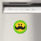 Aimant Moustache Yellow Happy Face (In Situ (Lave-vaisselle))