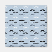 Aimant Moustaches bleues cool (Devant)