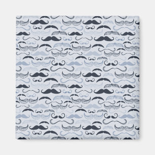 Aimant Moustaches de Hipster bleu