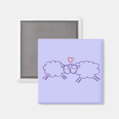 Aimant Mouton avec coeur (Recto/Verso)