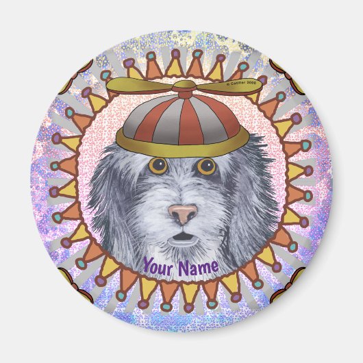 Aimant Mouton Chien Beanie (Devant)