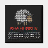 Aimant Mouton de Noël Baa Humbug (Devant)