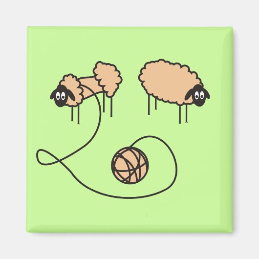 Aimant mouton drôle (Devant)