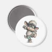 Aimant Mouton Mignon Fantaisiste (Recto/Verso)
