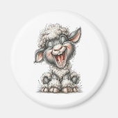 Aimant Mouton Mignon Fantaisiste (Devant)