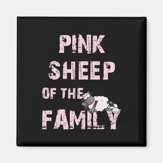 Aimant Mouton rose (Devant)