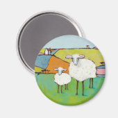 Aimant Moutons dans le pré (Recto/Verso)