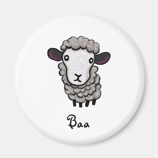 Aimant moutons mignons (Devant)