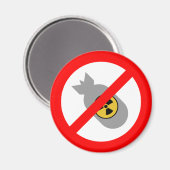 Aimant Mouvement pour la paix ARRÊTEZ ! PAS DE BOMBE NUCL (Recto/Verso)