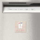 Aimant Mr & Mrs Flip Flops Hibiscus Mariage Enregistrer L (In Situ (Lave-vaisselle))