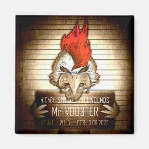 Aimant Mr Rooster Vintage Magneet