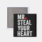 Aimant Mr. Steal Your Heart Funny Valentines Day Men’s  (Recto/Verso)