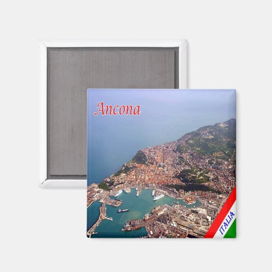 Aimant MRC026 ANCONA - Panorama - Marches - Italie - Réfr (Recto/Verso)