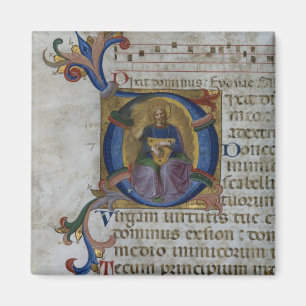 Aimant Ms 531 f.169v Historiated initial 'D' depicting Ki