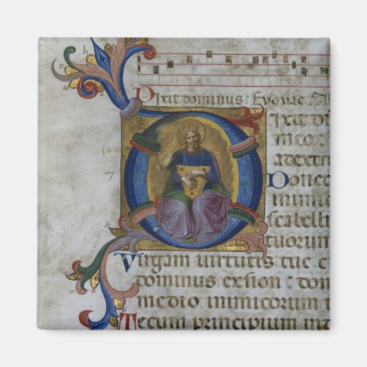 Aimant Ms 531 f.169v Historiated initial 'D' depicting Ki (Devant)
