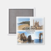 Aimant MT0015 Europe, Malte, Gozo, réfrigérateur (Recto/Verso)