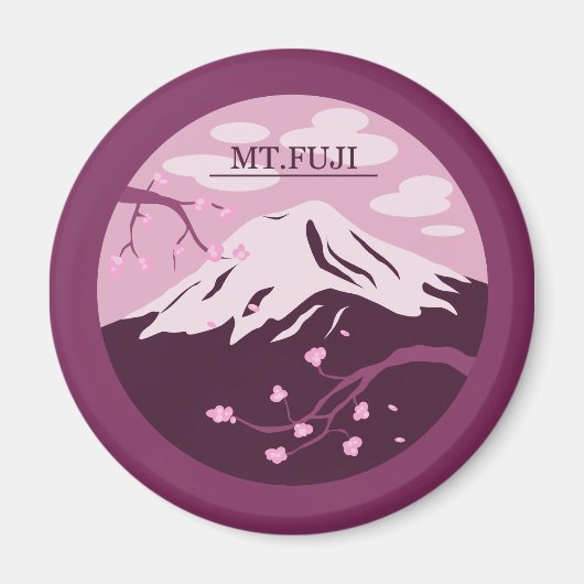 Aimant Mt. Fuji (rose) (Devant)