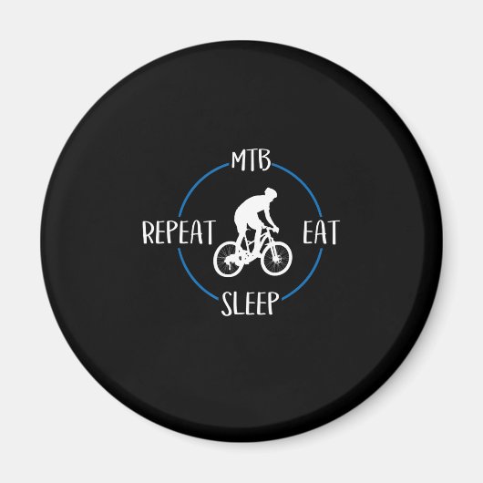 Aimant Mtb Manger Sommeil Répéter Cadeau VTT (Devant)