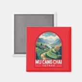 Aimant Mu Cang Chai Vietnam Emblem Voyage Retro (Recto/Verso)