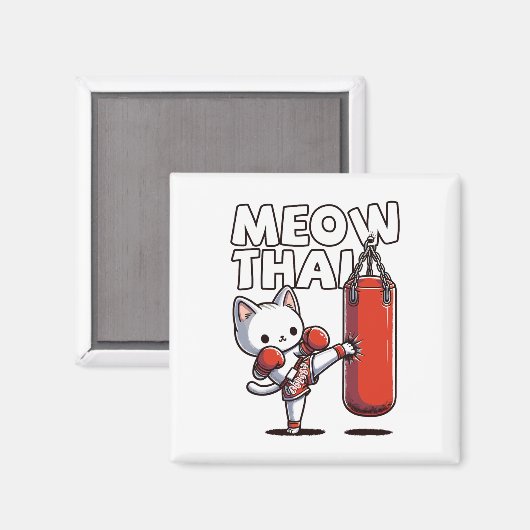 Aimant Muay Thai Cat (Recto/Verso)