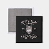 Aimant Muay Thai Loup Boxe Thaïlandaise Kickboxing  (Recto/Verso)