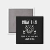 Aimant Muay Thai Touch Me Et Votre Première Leçon Est Gra (Recto/Verso)