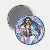 Aimant Mucha - Slavie - Sécession (Recto/Verso)