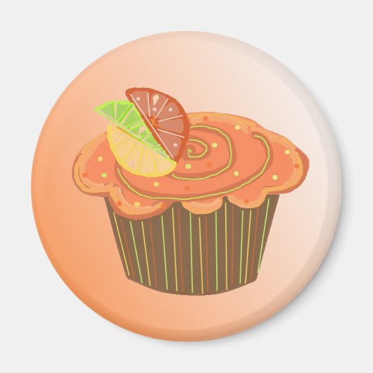 Aimant Muffin au Fruit Orange (Devant)