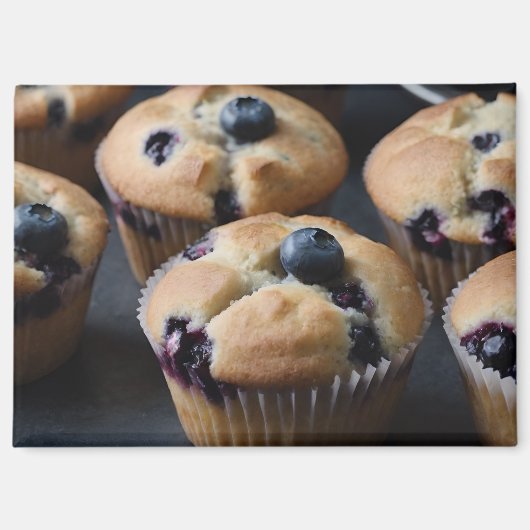 Aimant Muffins aux myrtilles (Recto)