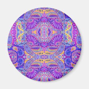 Aimant Mug à motif paisley coloré mignon