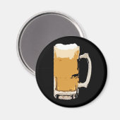 Aimant Mug Foameux De Bière Pop Art (Recto/Verso)