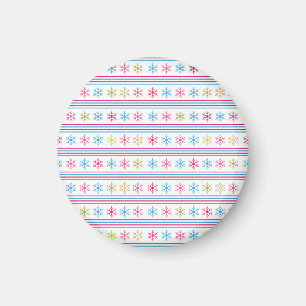 Aimant Multi-color snowflakes