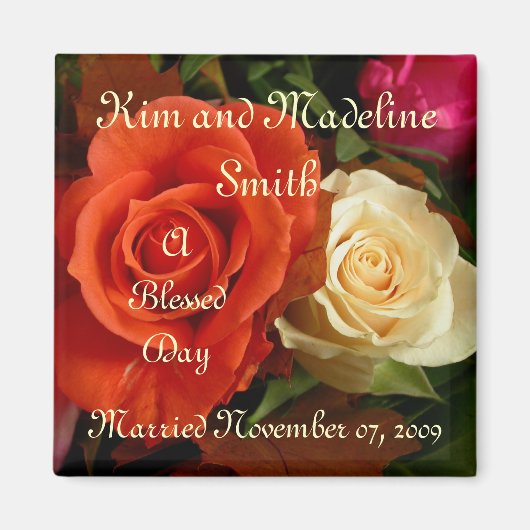 Aimant multi-rose, Kim et MadelineSmith, ABlessedDay,... (Devant)
