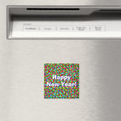 Aimant Multicolor Confetti "Bonne année !" (In Situ (Lave-vaisselle))