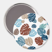 Aimant Multicolor Feuilles tropicaux 11 (Recto/Verso)