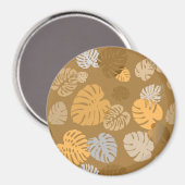 Aimant Multicolor Feuilles tropicaux 6 (Recto/Verso)