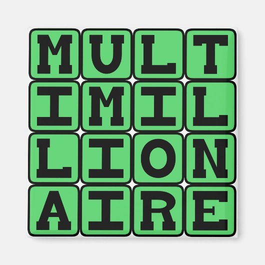 Aimant Multimillionnaire, Partagez La Richesse (Devant)