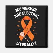 Aimant Multiple Sclerosis Awareness 2025 -orange Ribbon_  (Devant)