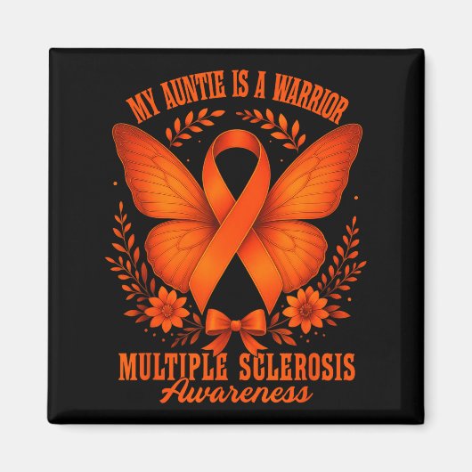 Aimant Multiple Sclerosis Awareness Ms Warrior My Auntie  (Devant)