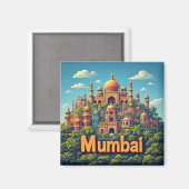 Aimant Mumbai Inde Voyage Souvenir 🗺️ (Recto/Verso)