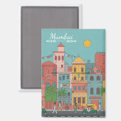 Aimant Mumbai Travel Souvenir (Recto/Verso)