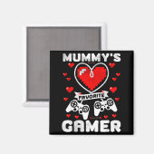 Aimant Mummy's Favorite Gamer Funny Boys Kids Valentine's (Recto/Verso)