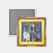 Aimant Munch, Woman et White Dog (Recto/Verso)