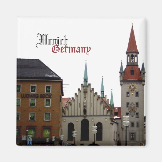 Aimant Munich Allemagne Voyage Souvenir (Devant)