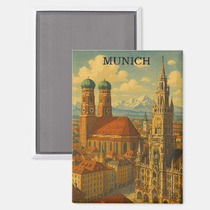 Aimant Munich Bavière Allemagne Vintage voyage