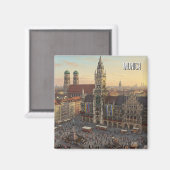 Aimant Munich Marienplatz Allemagne Voyage (Recto/Verso)