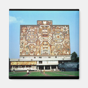Aimant Murez la mosaïque sur la façade de la bibliothè