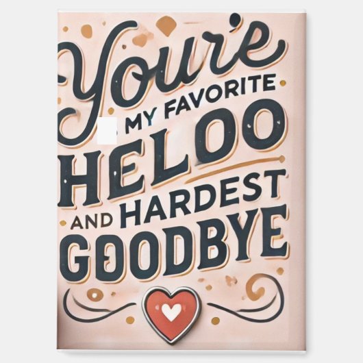 Aimant Murugi Accueil & Décor Favori-Hello Rectangle Magn (Recto)