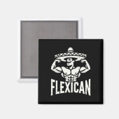 Aimant Muscle Flexique Mexicain Funny (Recto/Verso)