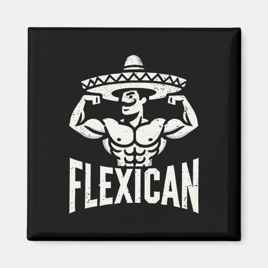 Aimant Muscle Flexique Mexicain Funny (Devant)